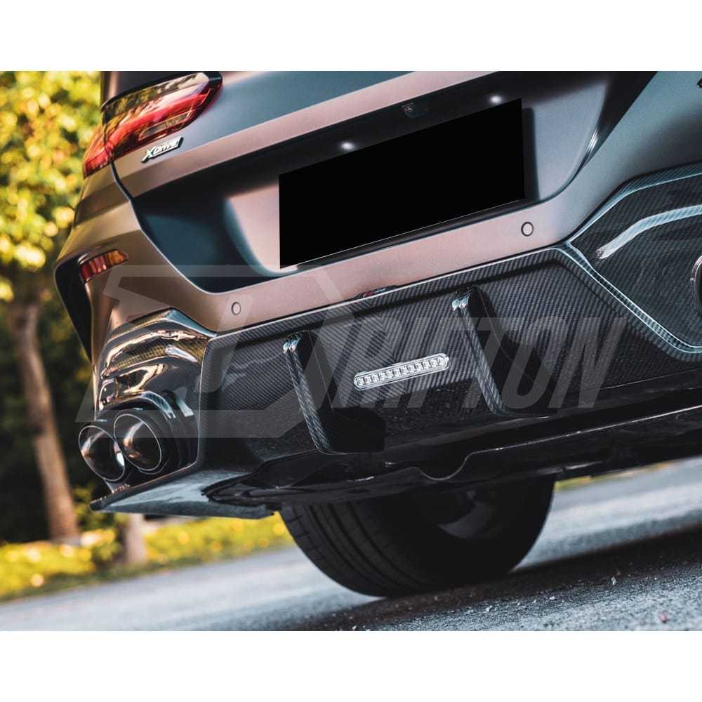 TAKD Style Dry Carbon Fiber Rear Diffuser For BMW 8 Series G14 G15 G16 2018-2025