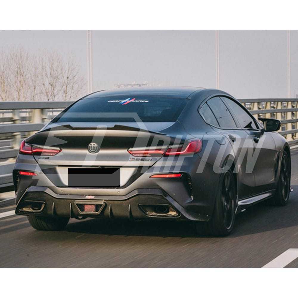 AC Style Dry Carbon Fiber Trunk Spoiler Rear Wing For BMW 8 Series G14 2018-2025