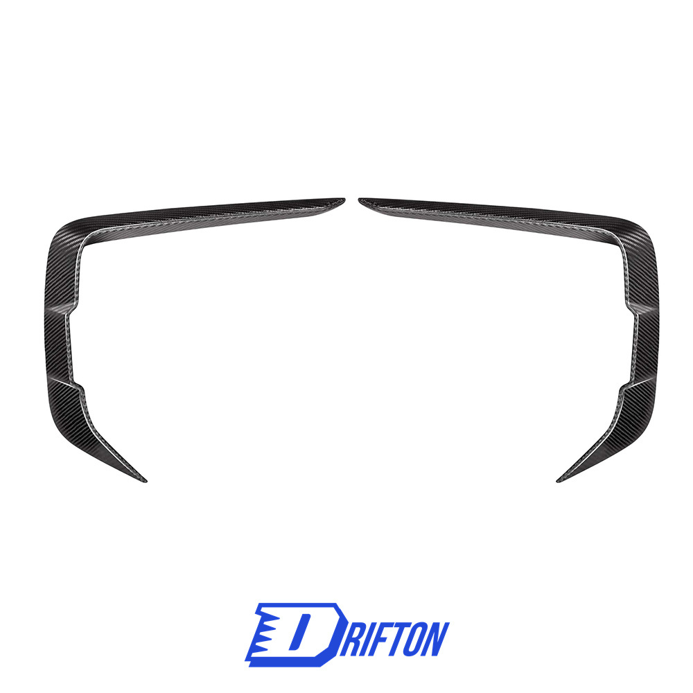 X Style Dry Carbon Fiber Front Canards For BMW 8 Series G14 G15 G16 2018-2025