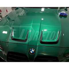 Dry Carbon Fiber Hood Blade Trims For BMW G80 G81 M3 G82 G83 M4 2020-2024