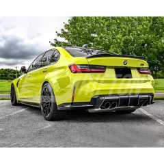 CS Style Dry Carbon Fiber Trunk Spoiler Rear Wing For BMW G80 M3 2020-2024