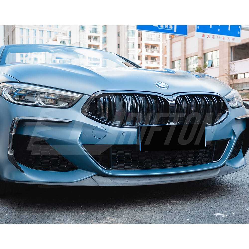 X Style Dry Carbon Fiber Front Canards For BMW 8 Series G14 G15 G16 2018-2025
