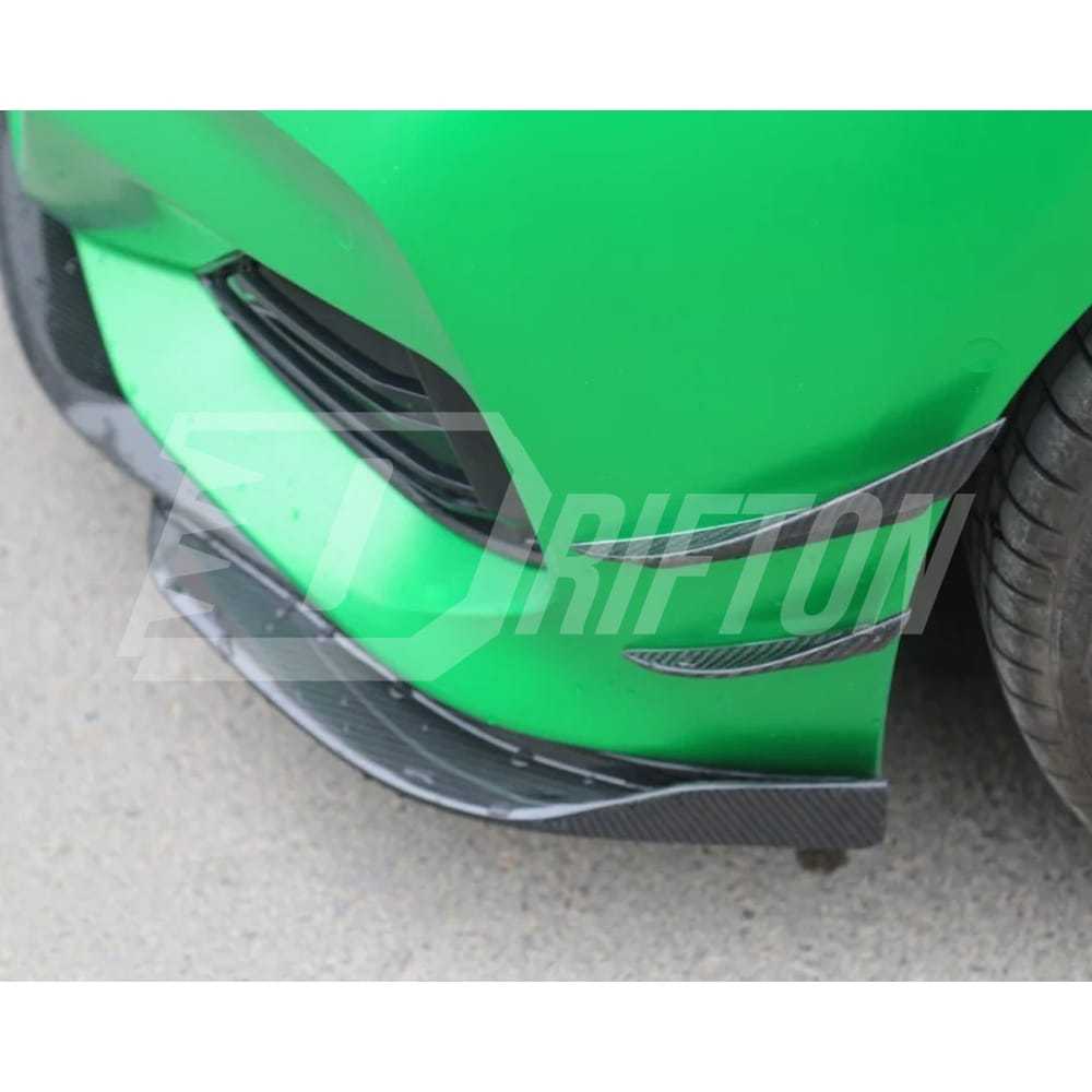 TAKD V2 Style Dry Carbon Fiber Front Canards For BMW 8 Series G16 2018-2025