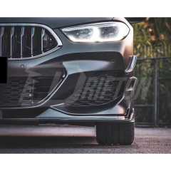 TAKD Style Dry Carbon Fiber Front Bumper Canards For BMW 8 Series G14 G15 G16 2018-2025