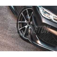 TAKD Style Dry Carbon Fiber Front Bumper Canards For BMW 8 Series G14 G15 G16 2018-2025
