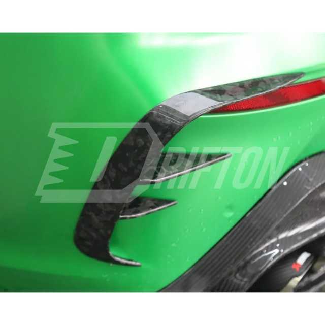 TAKD V2 Style Dry Carbon Fiber Rear Bumper Vent Trim Canards For BMW 8 Series G16 2018-2025