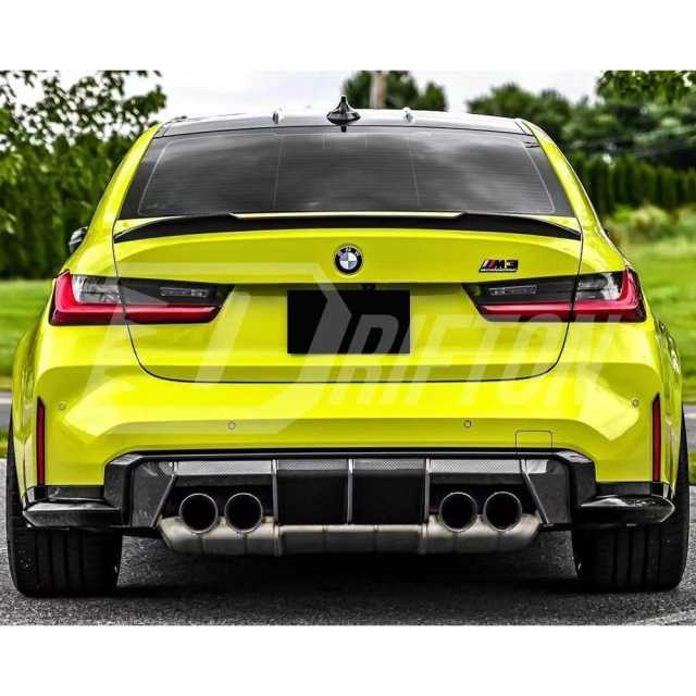 CS Style Dry Carbon Fiber Trunk Spoiler Rear Wing For BMW G80 M3 2020-2024