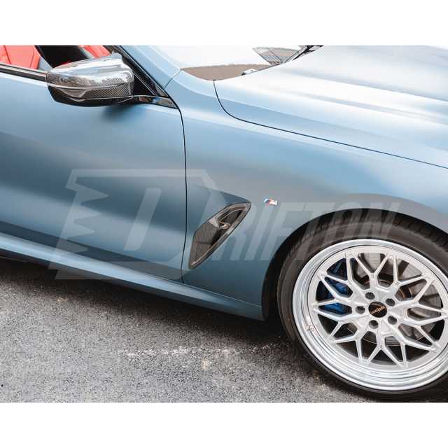 Dry Carbon Fiber Fender Side Vents Trim Cover For BMW 8 Series G14 G15 G16 2018-2025