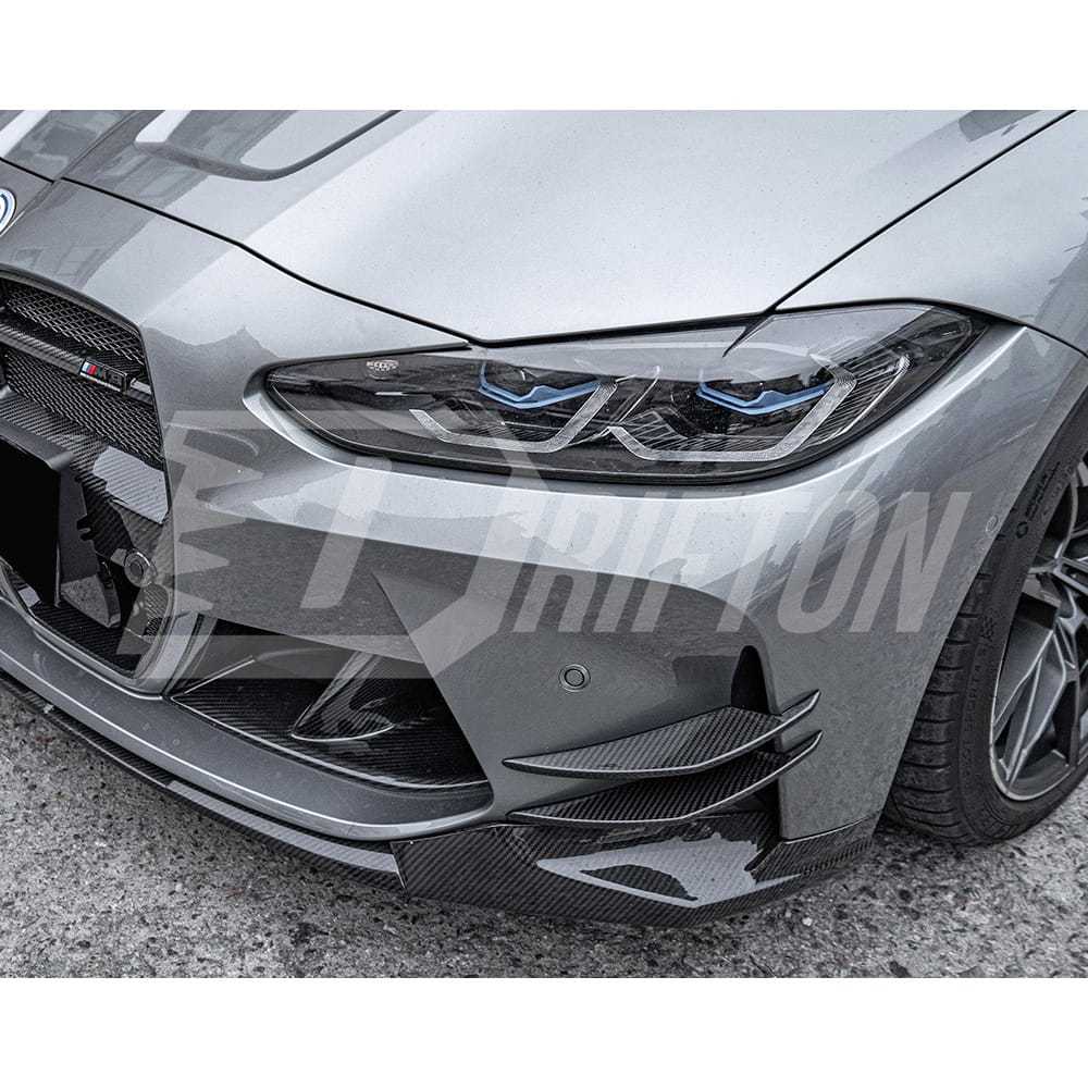 AC Style Dry Carbon Fiber Canards For BMW G80 M3 G82 M4 2020-2024