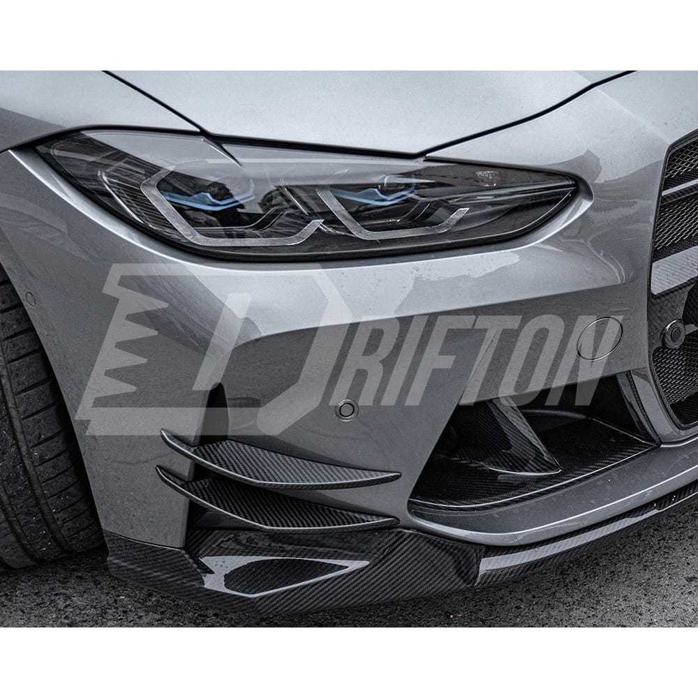 AC Style Dry Carbon Fiber Canards For BMW G80 M3 G82 M4 2020-2024