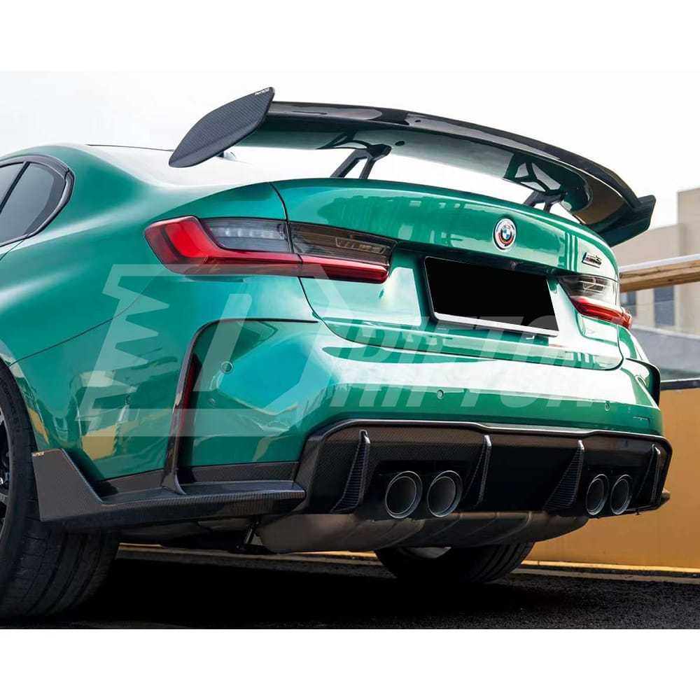 PT Style Dry Carbon Fiber Rear Diffuser For BMW G80 M3 G82 M4 2020-2024