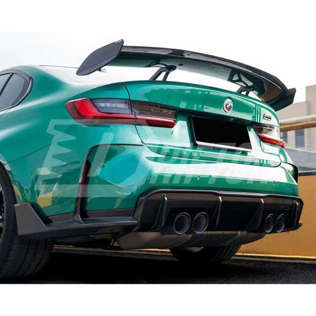 PT Style Dry Carbon Fiber Rear Diffuser For BMW G80 M3 G82 M4 2020-2024