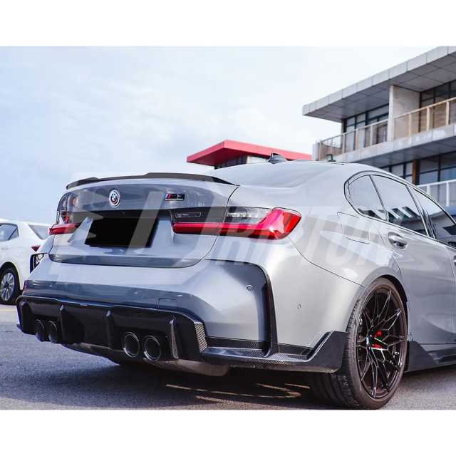 PT Style Dry Carbon Fiber Rear Diffuser For BMW G80 M3 G82 M4 2020-2024