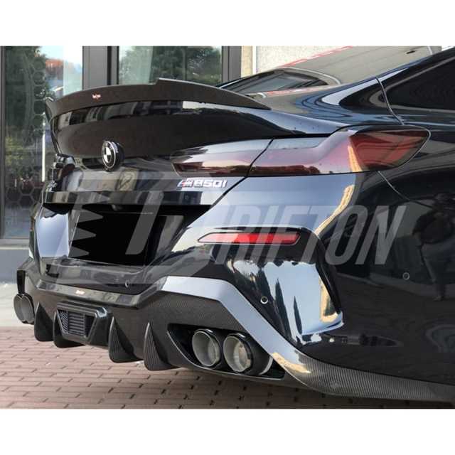 V Style Dry Carbon Fiber Trunk Spoiler Rear Wing For BMW 8 Series G14 G15 G16 2018-2025