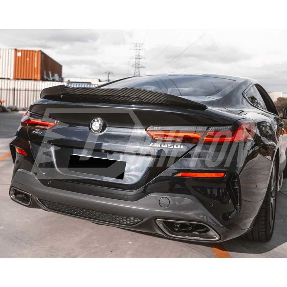 PSM Style Dry Carbon Fiber Rear Spoiler Trunk Wing For BMW 8 Series G14 G15 G16 2018-2025