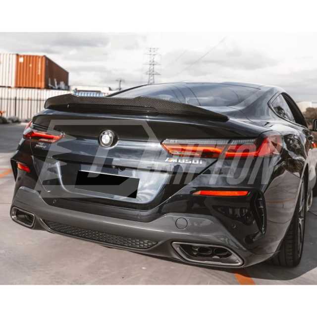 PSM Style Dry Carbon Fiber Rear Spoiler Trunk Wing For BMW 8 Series G14 G15 G16 2018-2025