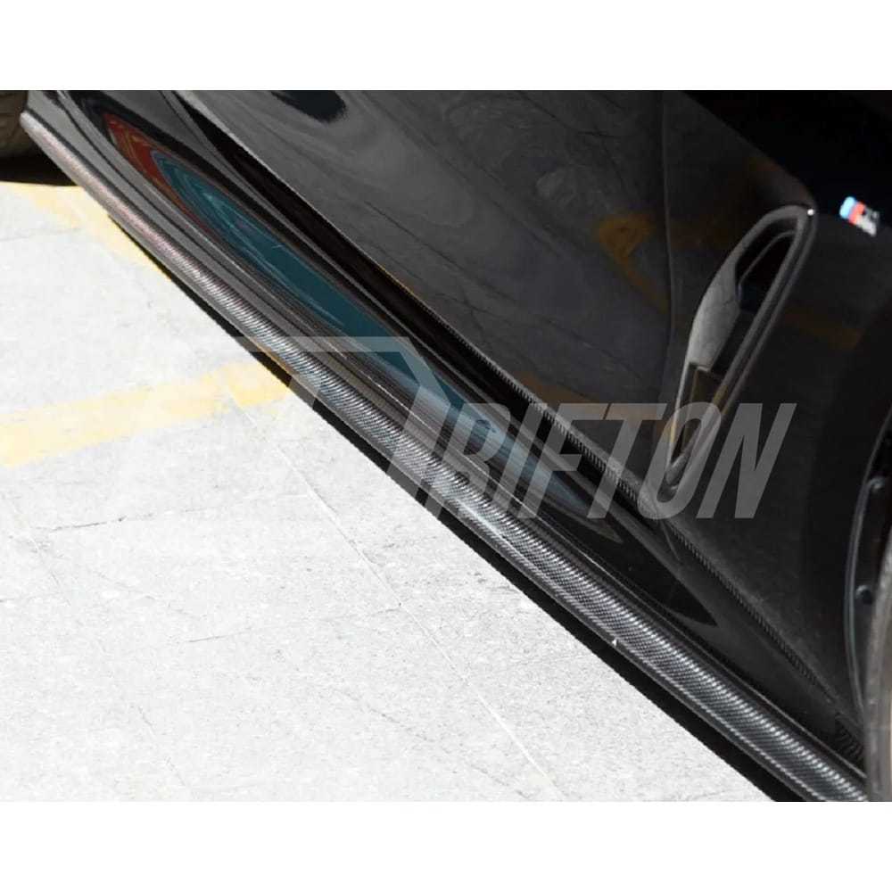 3D Style Dry Carbon Fiber Side Skirt For BMW 8 Series G16 2018-2025
