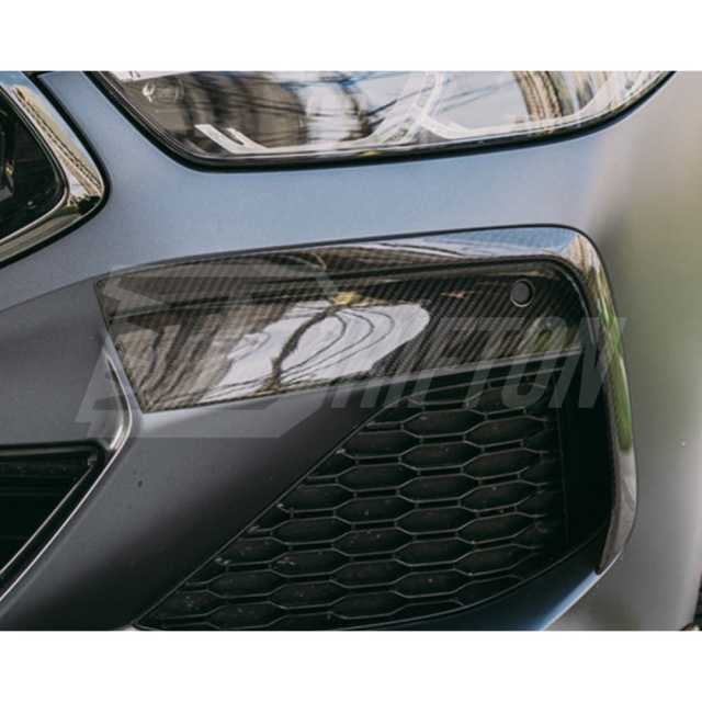 Carbon Fiber Front Bumper Vent Cover Trims For BMW 8 Series G14 G15 2018-2025