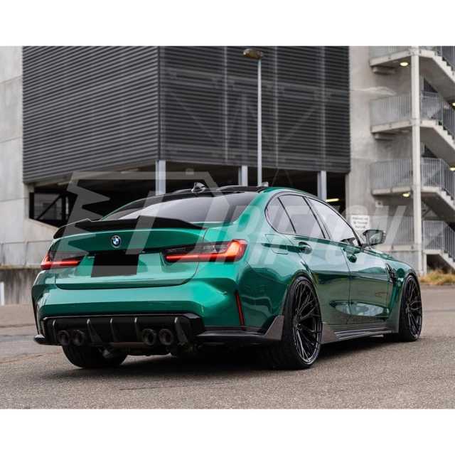 PSM Style Dry Carbon Fiber Trunk Spoiler Rear Wing For BMW G80 M3 G82 M4 2020-2024