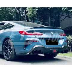 V Style Dry Carbon Fiber Trunk Spoiler Rear Wing For BMW 8 Series G14 G15 G16 2018-2025