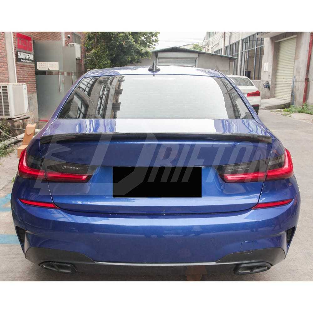 MP Style Dry Carbon Fiber Trunk Spoiler Rear Wing For BMW G80 M3 2020-2024