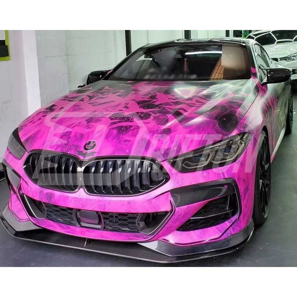 AC Style Carbon Fiber Front Lip For BMW 8 Series G14 G15 G16 2018-2025