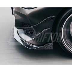 TAKD Style Dry Carbon Fiber Front Bumper Canards For BMW 8 Series G14 G15 G16 2018-2025
