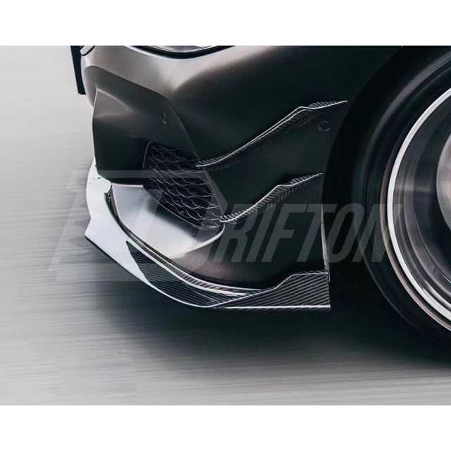 TAKD Style Dry Carbon Fiber Front Bumper Canards For BMW 8 Series G14 G15 G16 2018-2025