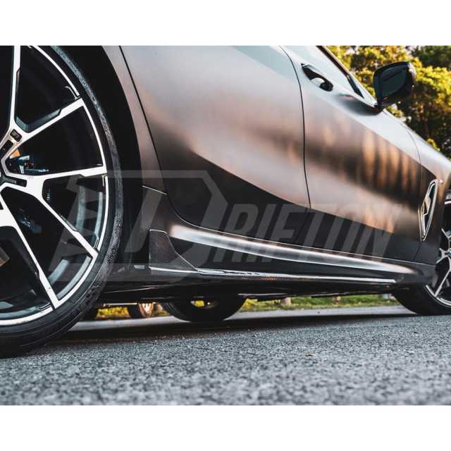 TAKD Style Dry Carbon Fiber Side Skirt For BMW 8 Series G16 2018-2025