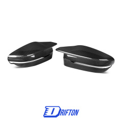 M4 Style Dry Carbon Fiber Replacement Mirror Cover For BMW 8 Series G14 G15 G16 2018-2025