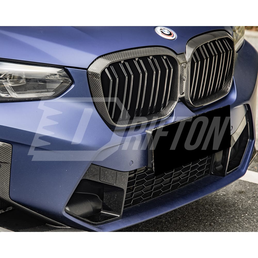 Dry Carbon Fiber Replacement Front Grille For BMW F97 X3M LCI 2019-2024