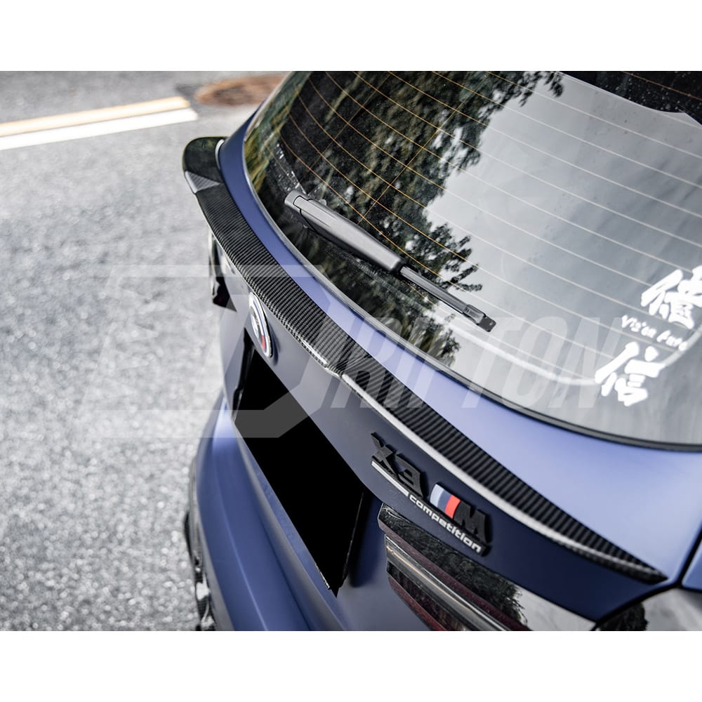SQ Style Dry Carbon Fiber Rear Spoiler Wing For BMW F97 X3M LCI 2019-2024