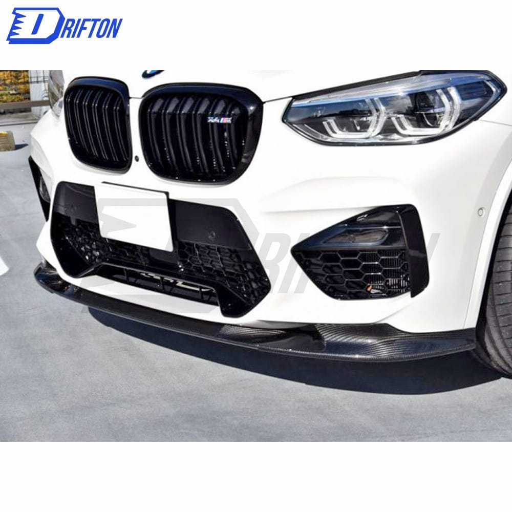 3D Style Carbon Fiber Front Lip For BMW F97 X3M F98 X4M 2019-2021