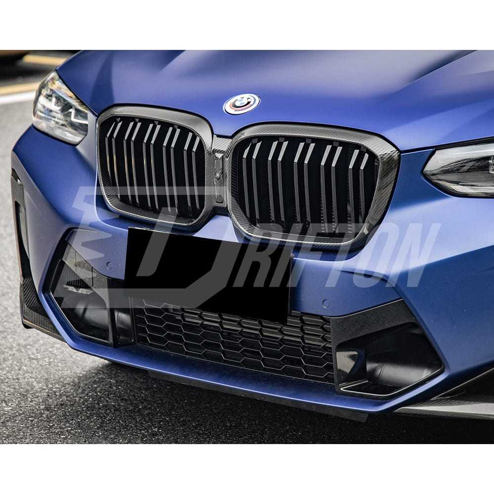 Dry Carbon Fiber Replacement Front Grille For BMW F97 X3M F98 X4M LCI 2019-2024