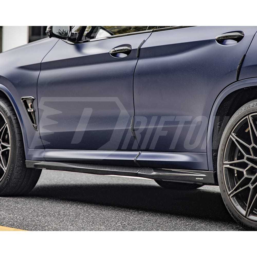 SQ Style Dry Carbon Fiber Side Skirt For BMW F97 X3M F98 X4M LCI 2019-2024