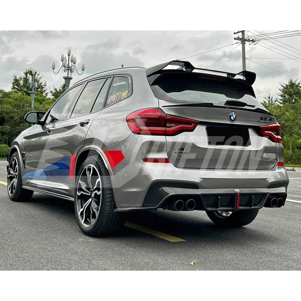 Karbel Style Dry Carbon Fiber LED Brake Light Rear Diffuser For BMW F97 X3M 2019-2021