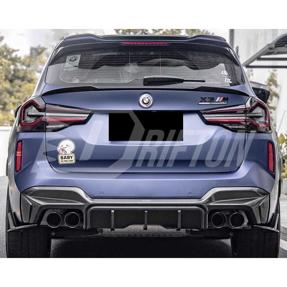 SQ Style Dry Carbon Fiber Roof Spoiler Wing For BMW F97 X3M LCI 2019-2024
