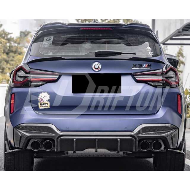 SQ Style Dry Carbon Fiber Roof Spoiler Wing For BMW F97 X3M LCI 2019-2024