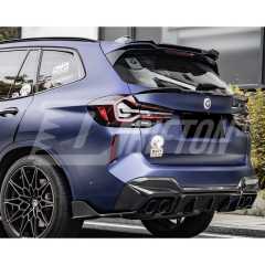 SQ Style Dry Carbon Fiber Roof Spoiler Wing For BMW F97 X3M LCI 2019-2024