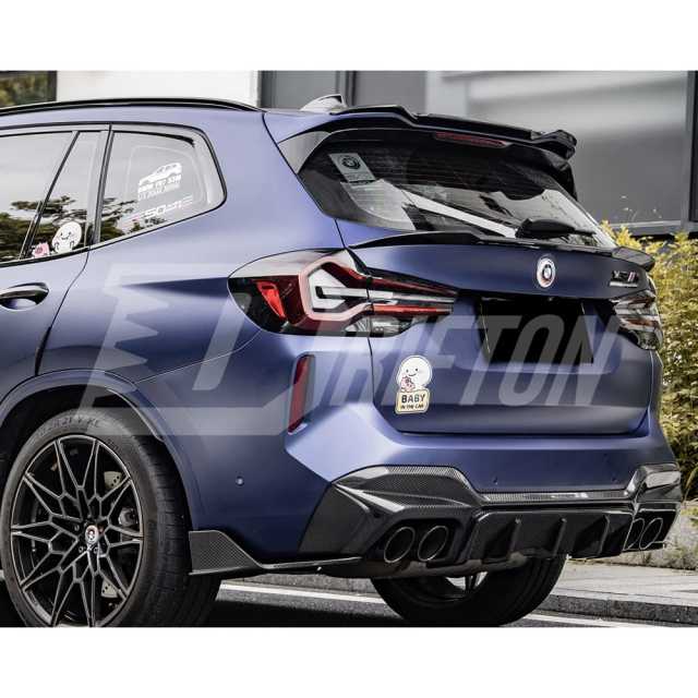 SQ Style Dry Carbon Fiber Roof Spoiler Wing For BMW F97 X3M LCI 2019-2024