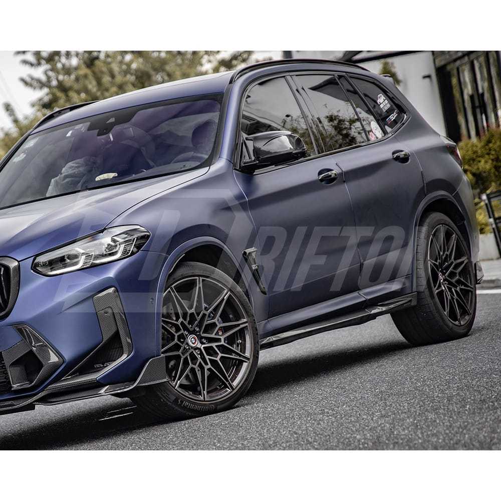 SQ Style Dry Carbon Fiber Side Skirt For BMW F97 X3M F98 X4M LCI 2019-2024