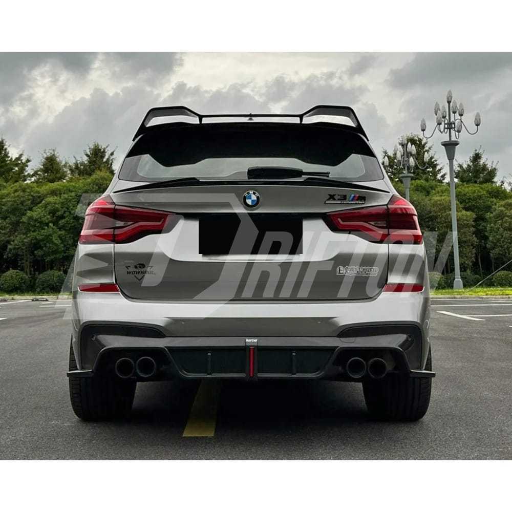 Karbel Style Dry Carbon Fiber LED Brake Light Rear Diffuser For BMW F97 X3M 2019-2021