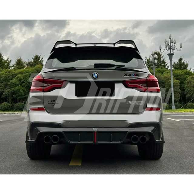 Karbel Style Dry Carbon Fiber LED Brake Light Rear Diffuser For BMW F97 X3M 2019-2021