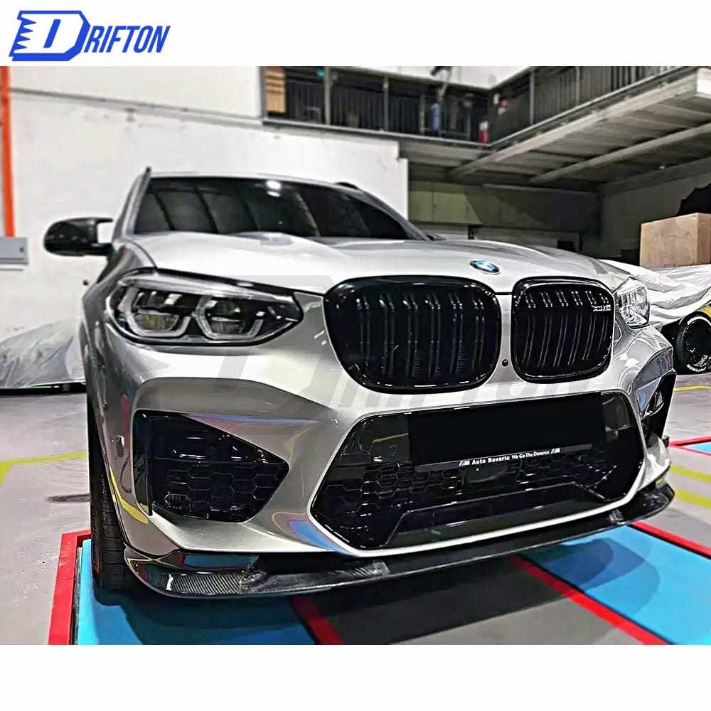 3D Style Carbon Fiber Front Lip For BMW F97 X3M F98 X4M 2019-2021