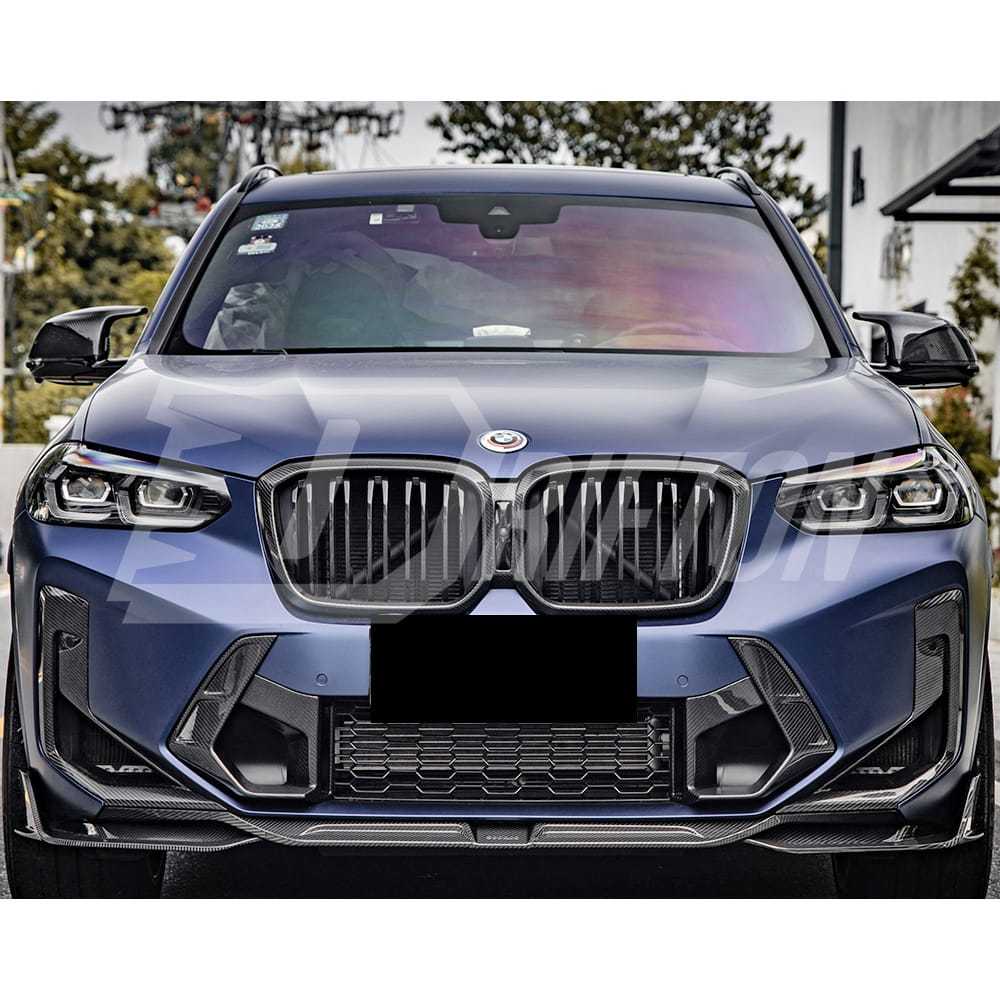 Dry Carbon Fiber Replacement Front Grille For BMW F97 X3M F98 X4M LCI 2019-2024