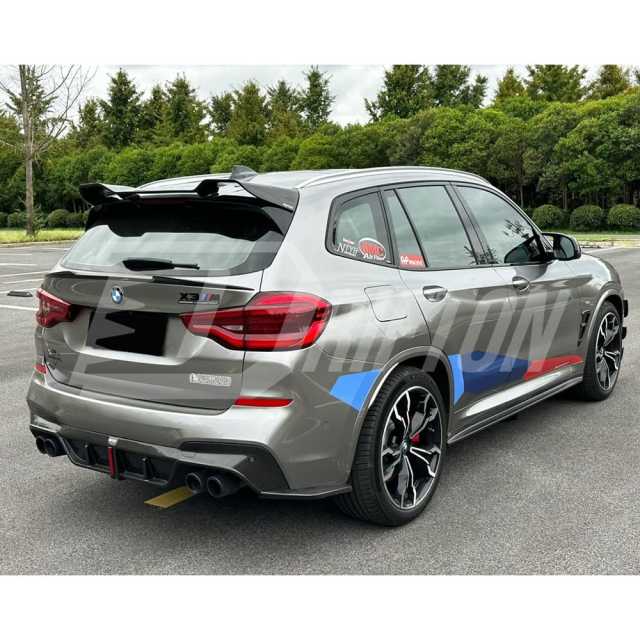 Karbel Style Dry Carbon Fiber LED Brake Light Rear Diffuser For BMW F97 X3M 2019-2021