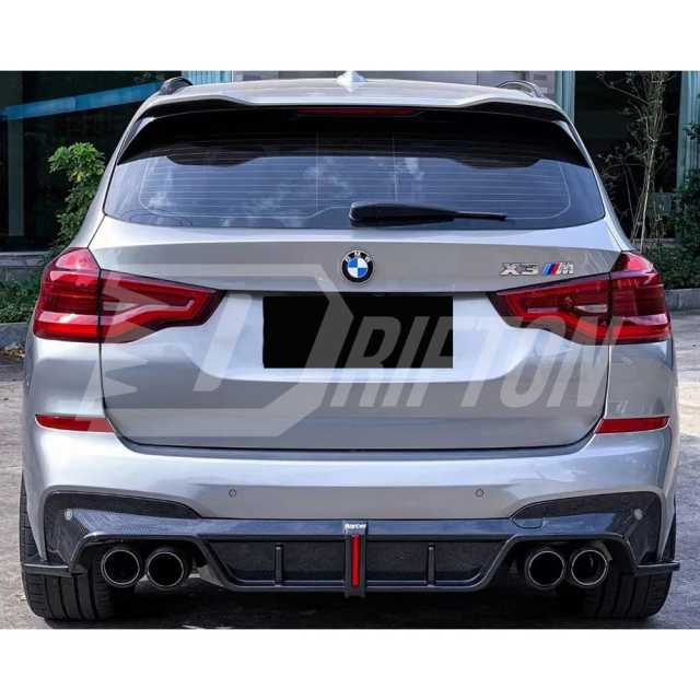 Karbel Style Dry Carbon Fiber LED Brake Light Rear Diffuser For BMW F97 X3M 2019-2021