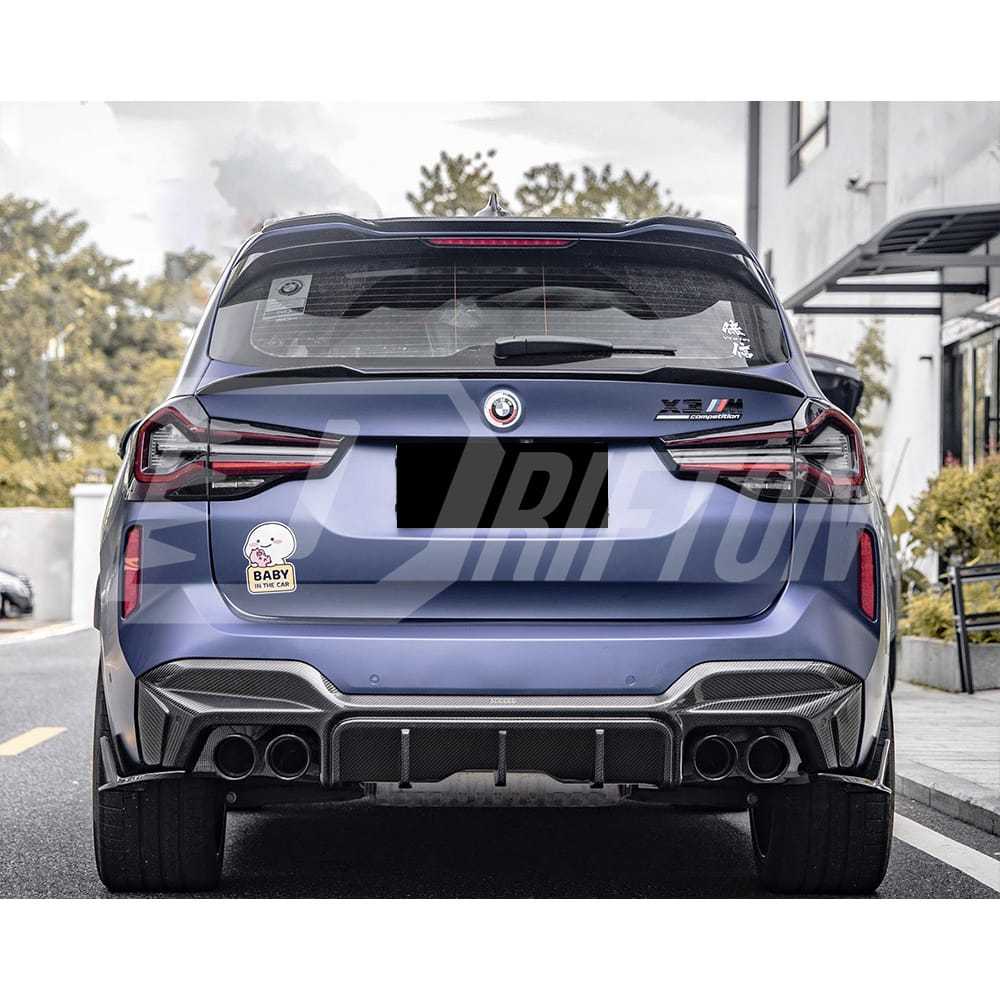 SQ Style Dry Carbon Fiber Rear Spoiler Wing For BMW F97 X3M LCI 2019-2024