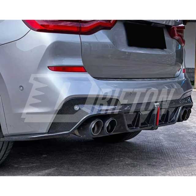 Karbel Style Dry Carbon Fiber LED Brake Light Rear Diffuser For BMW F97 X3M 2019-2021
