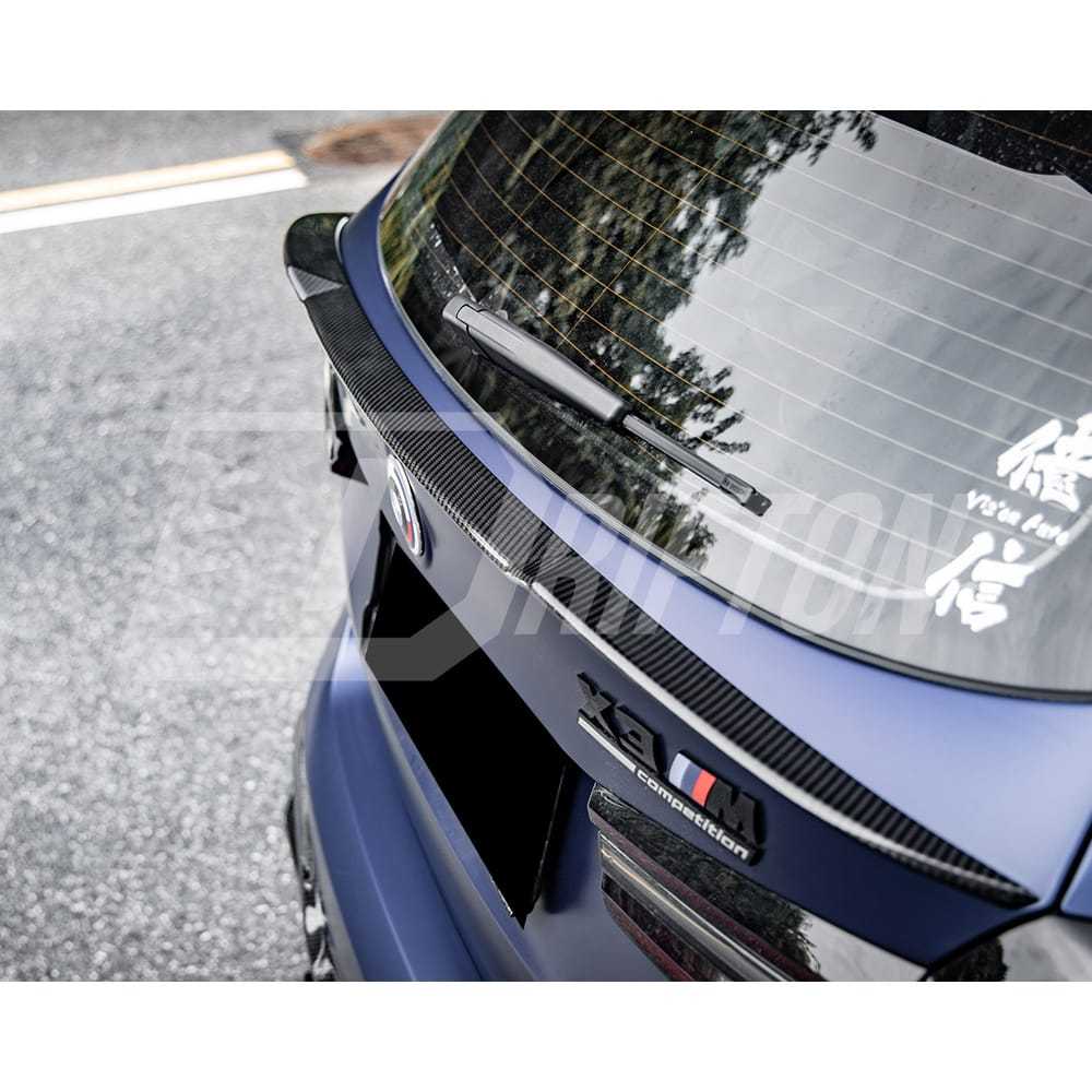 SQ Style Dry Carbon Fiber Rear Spoiler Wing For BMW F97 X3M LCI 2019-2024